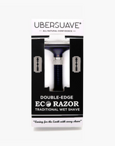 Eco-Razor Rose Matte Silver / Black Adjustable Butterfly Open Double Edge Razor